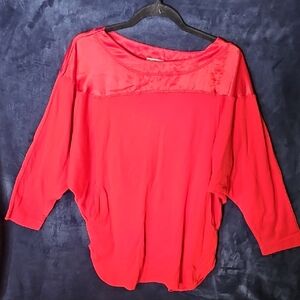 Vintage Elegant Red Women's Top
